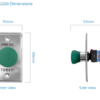 AAP WEL2220 Exit Button with Mushroom Green Push Button SS - Image 2